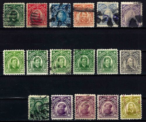 Lote de estampillas de Filipinas - Primeros números con variaciones usadas por José Rizal Ben Franklin - Imagen 1 de 2