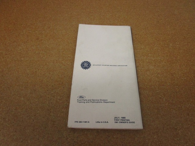 ORIGINAL 1981 Lincoln Town Car owners manual book literature | eBay