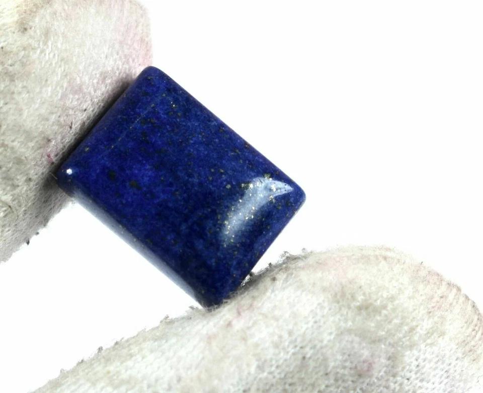 PIEDRA ÉPICA-Lapislázuli Piedra Preciosa Natural Corte Esmeralda 11 Ct+ Copos de Pirita de Oro Foto 3 de 4