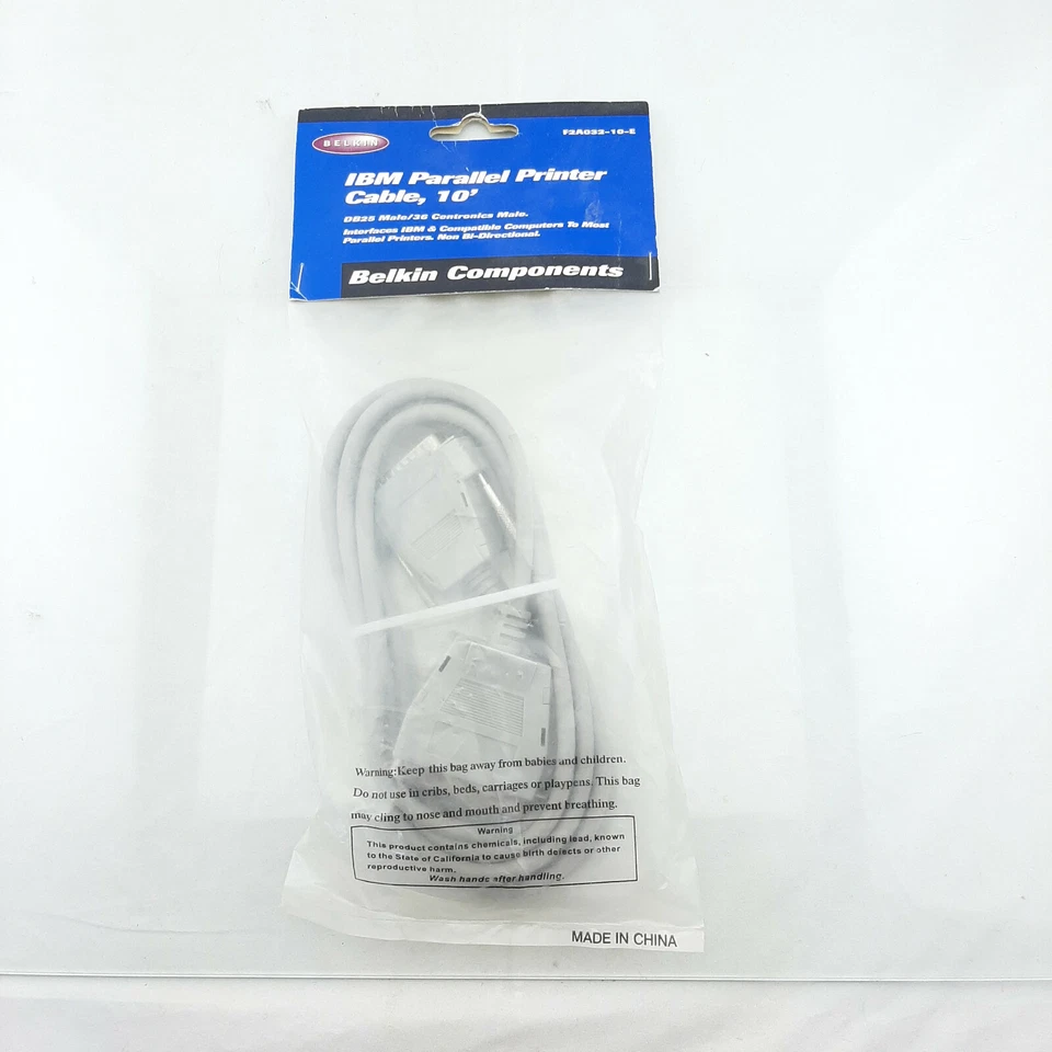 Belkin IBM Printer Cable 10' Parallel DB25Male/36 Centronics Male - Image 2 of 4
