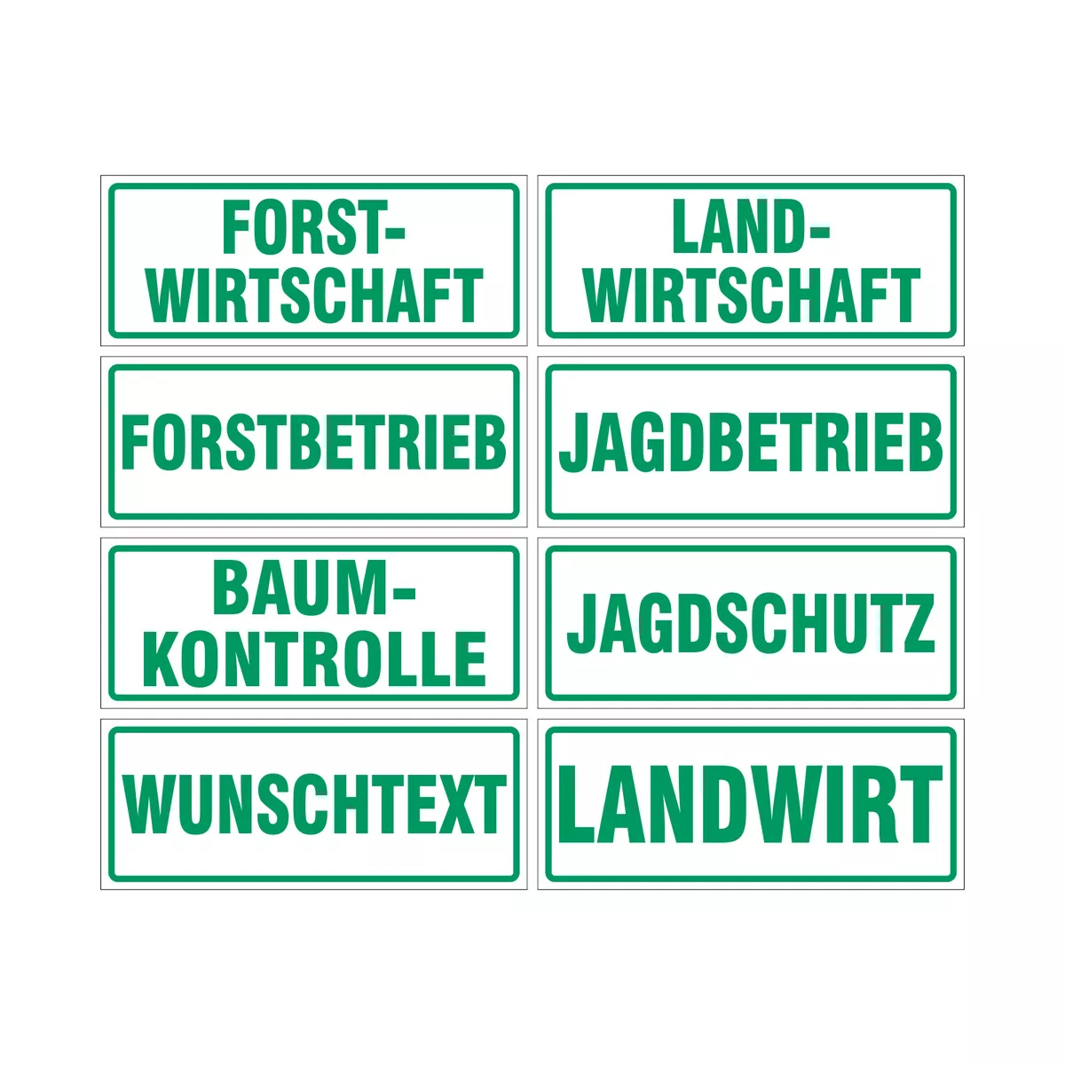 Forstbetrieb Landwirtschaft Jagdschutz Aufkleber / Magnetschilder Jagd Wald