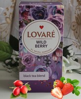 24X2G Lovare Wild Berry Schwarzer Tee Teebeutel Hagebutte Erdbeere Wildbeere