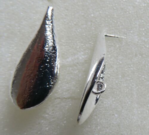 2 Pairs of SP Teardrop Stud Earring Bails. 10257.  Jewellery & Crafting Making - Picture 1 of 1