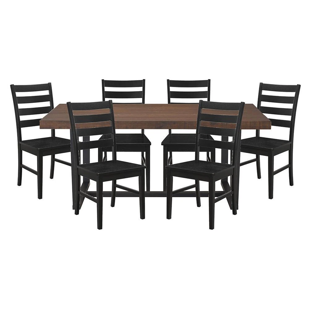 7 piece industrial dining set sale