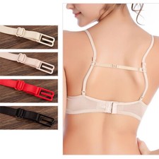 2Pcs Nonslip Bra Strap Adjustable Racer Back Clip Women Elastic Band Holder Belt