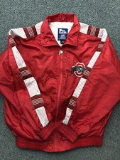 Vtg 90  s Ohio State Pro Player Satin Jacket Size Large Red EUC