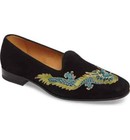 100%AUTHENTIC NEW MEN GUCCI DRAGON EMBROIDERED SUEDE DRIVERS/LOAFERS UK 9/ US 10 — photo 1