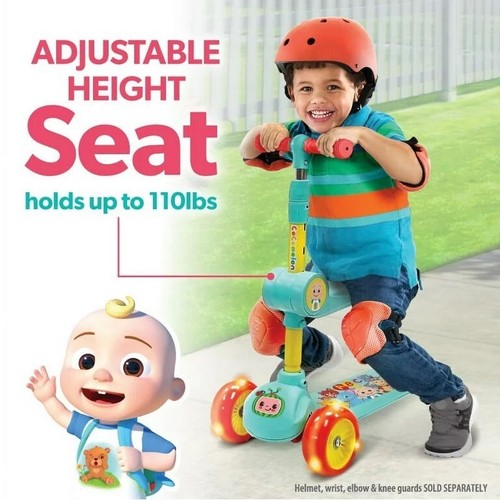 3 Wheel Light-Up Scooter with Folding Seat for Boys & Girls Ages 3 and up - Picture 5 of 6