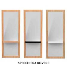 Specchio specchiera per parrucchiere barbiere in legno rovere