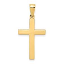 14k Yellow Gold Cross Pendant 1.54g L- 31.5mm, W-15.5mm