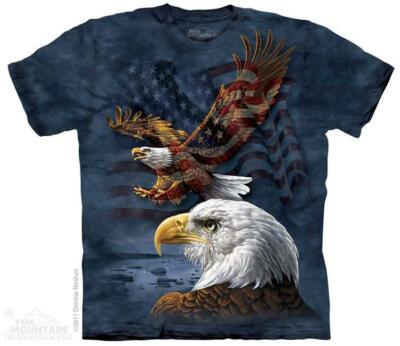 American Bald Eagle Flag Collage The Mountain T-Shirt (8207) All Sizes