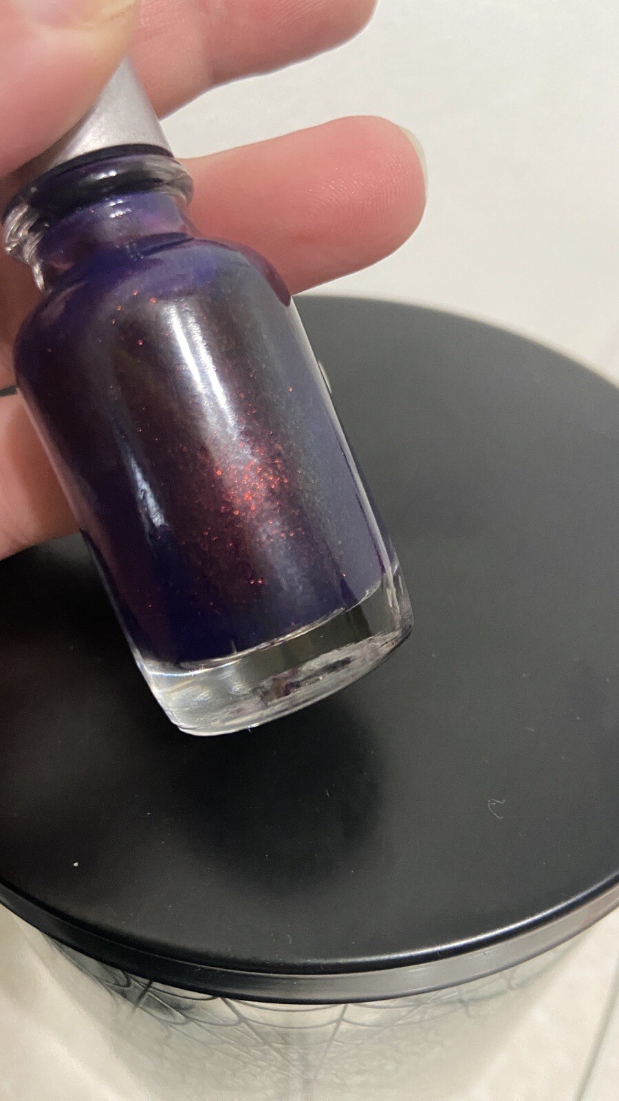 90s vintage urban decay nail polish enamel Toxin Purple Jelly Shimmer HTF Rare