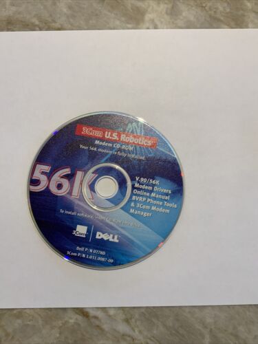 3COM DELL ROBOTICS V.90 56K Modem Driver & Online Manual CD-ROM |
