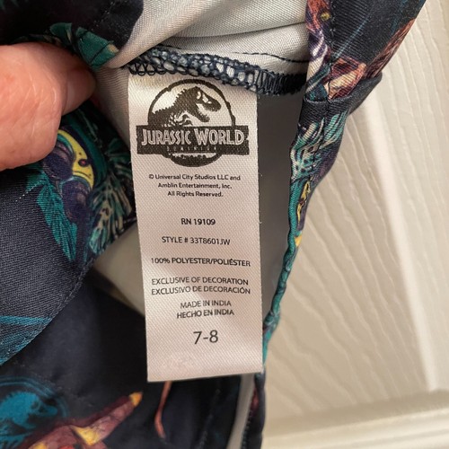 Jurassic World Universal Studio Button Down Shirt Boys Shirt size 7/8 - Picture 4 of 6