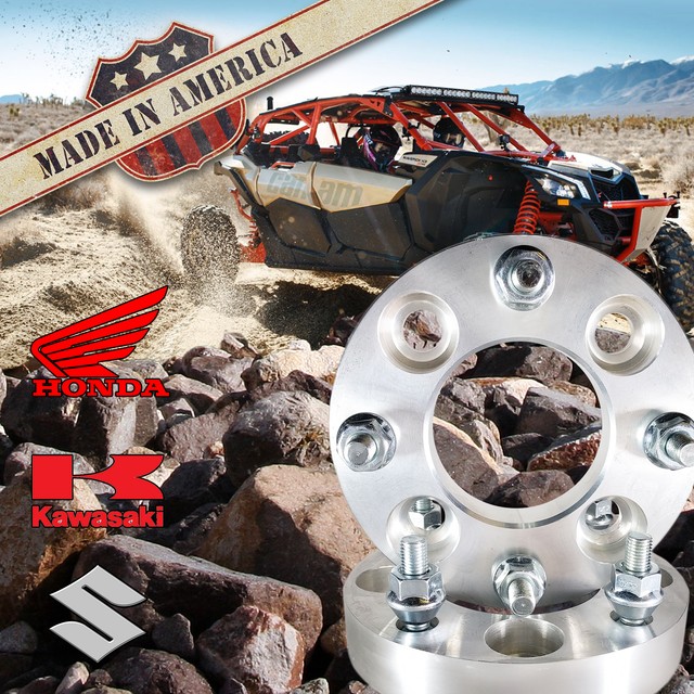 2 USA 4x137 to 4x115 ATV Wheel Spacers 1" CanAm Commander Maverick