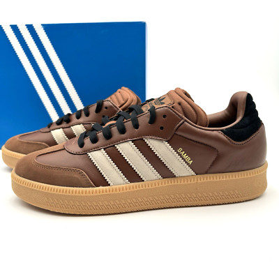 adidas Samba XLG Sneakers Men's Size 10 Leather JH7141 Preloved Brown/ Black