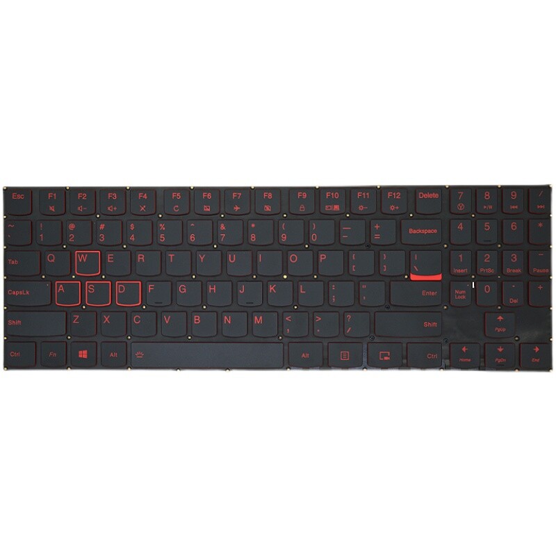 New OEM Style Red Backlit Keyboard For Lenovo Legion Y520/Y720-15IKB - US Layout