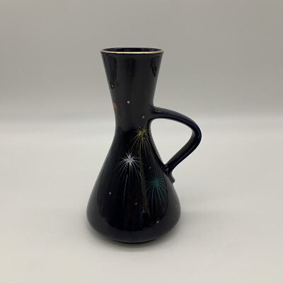 VTG Mid-Century Cobalt Blue Vase with Handle, Made in Germany - 1346-22