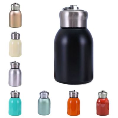 300ml Mini Portable Thermos Flask Small Capacity Simple Potbelly Thermos Cup US