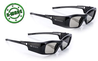 2x Hi-SHOCK DLP 7G Black Diamond | DLP Link 3D Brille für Viewsonic 3D Beamer