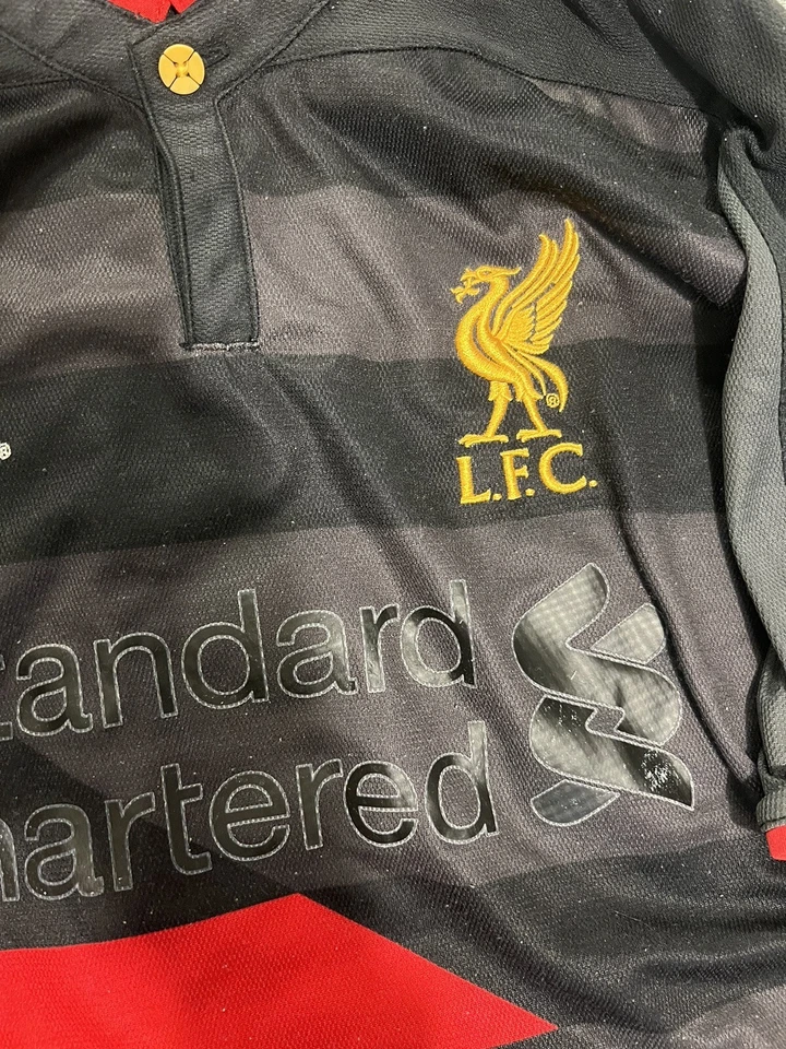 库蒂尼奥战士球衣利物浦冠军联赛客场黑色套装正品 — 第 3/4 张图片