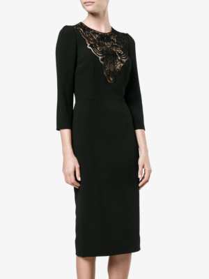 chinese dress ladies Her Theory Lace Insert Maxi Dress Black XL