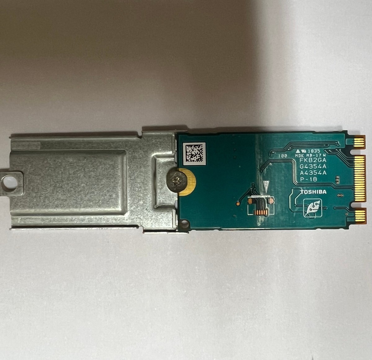 SSD Toshiba 128 GB M.2 2242 Con Estensione A 2280 – Usato Ma Perfetto