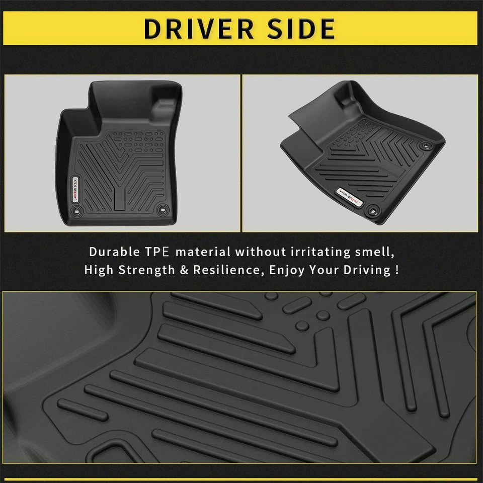 Floor Mats for 2015-2023 Jeep Cherokee All Weather Front & Rear TPE Floor Liners - Image 3 of 4