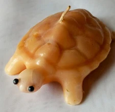  1970s Turtle Mini Molded Turtle Candle Wax Turtle Unused Wick  Clean. #T