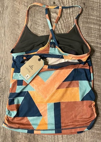 prAna LIQUEUR SEAGLASS GEOMETRIC WANDER OFTEN RACERBACK YOGA WORKOUT TANK TOP XS - Picture 6 of 8