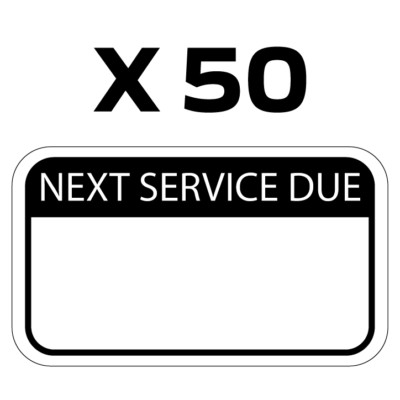 Top Qualität 50 Next Service Due Vinyl Etiketten Aufkleber - Service Erinnerung