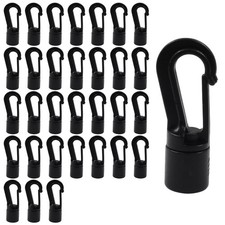 32 Pcs Shock Cord End Snap Hooks Plastic Bungee Hooks for 1/4" to 5/16" Rope