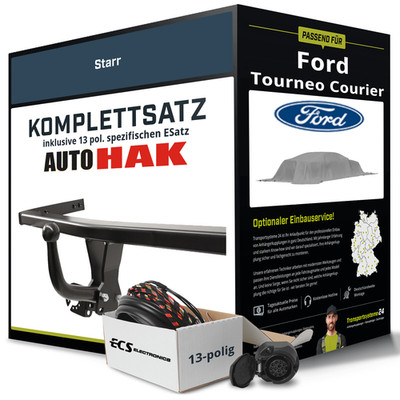 Anhängerkupplung starr für FORD Tourneo Courier +E-Satz NEU inkl. EBA PKW