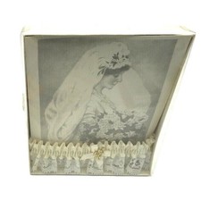 Vintage Lace Bridal Garter Wedding Guardian Angel Pin White Satin Lace