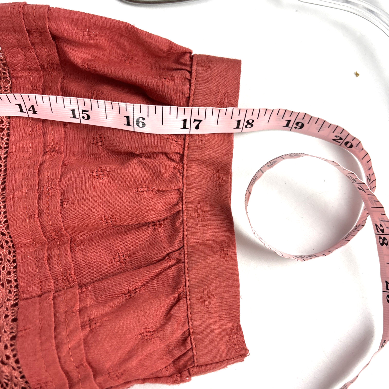 Universal Thread Lace Trim Eyelet Blouse 100% Cot… - image 14