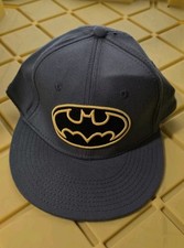 Batman Grey Yellow Hat Cap DC Comics Stretch Adjustable