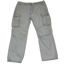 Levis Pants Mens 38x32 Gray Blue Baggy Cargo Loose Straight Y2K Skate Tactical