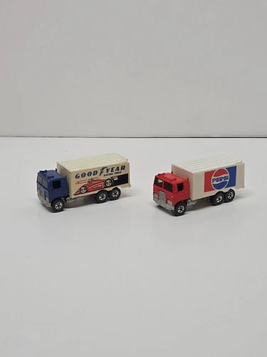 Hot Wheels - 1979 - Hiway Hauler Truck Pepsi & Goodyear Racing Vintage Lot T9
