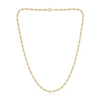 Cavill Halskette 925 Sterling Silber Vergoldet 45,5 Cm Geflochten Gold
