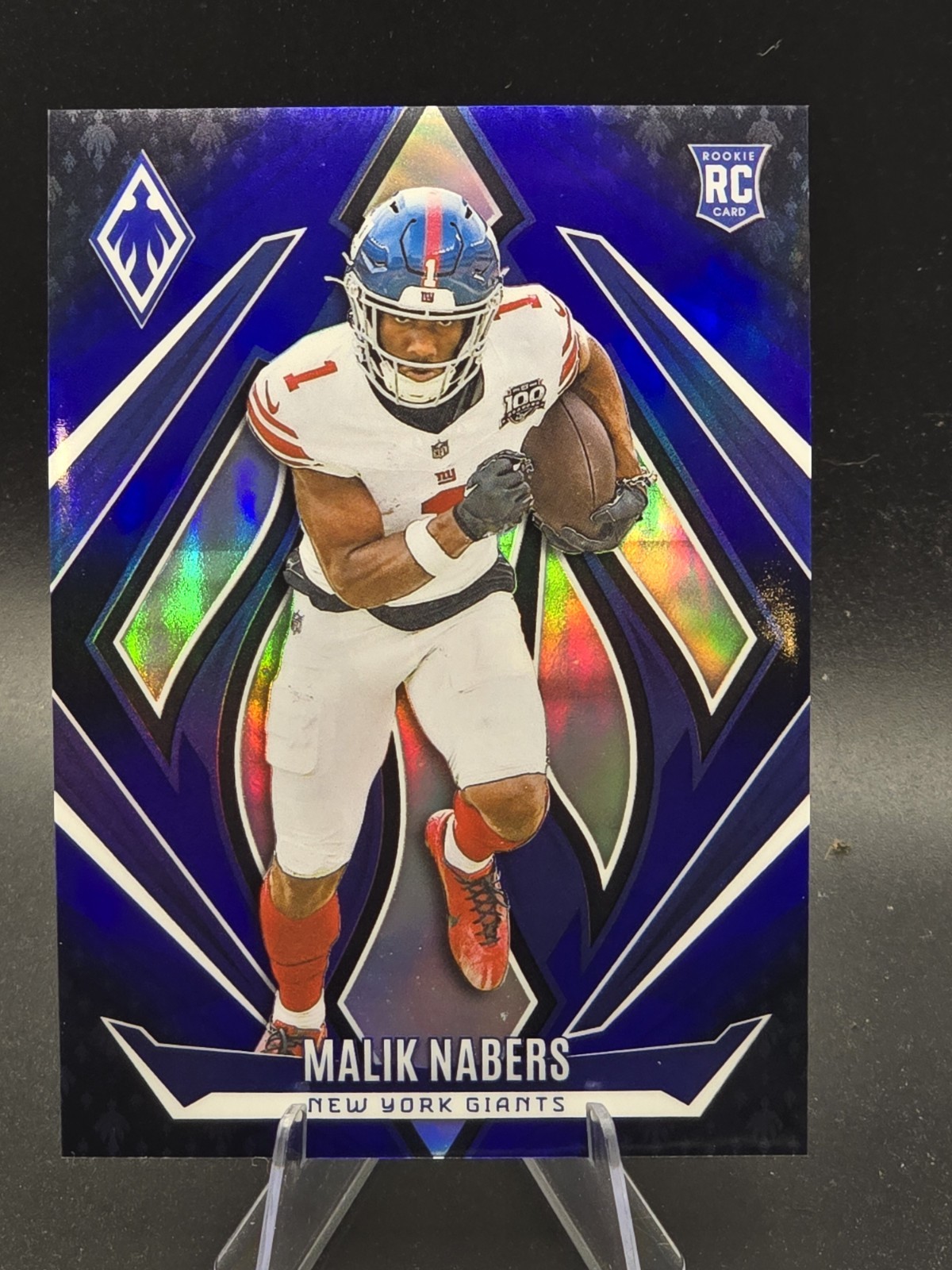 2024 Panini Phoenix - Rookies Malik Nabers #221 Blue Fade /249 (RC)