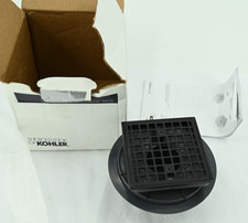 Kohler K-9136-BL Clearflo Square Design Tile-In Shower Drain Matte Black