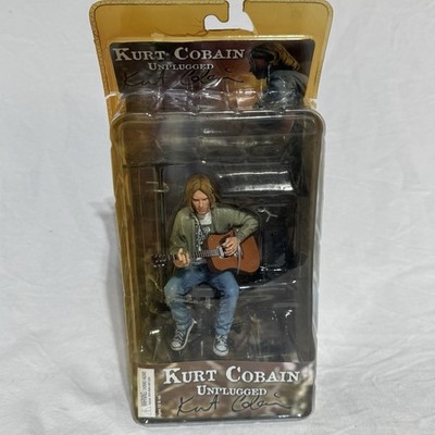 Kurt Cobain Unplugged Nirvana 7'' Action Figure w/ Guitar Chair Mic - NIB ~ READ