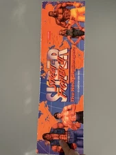 Street Fighter 2 The New Challengers Plexiglass Marquee Original Vintage