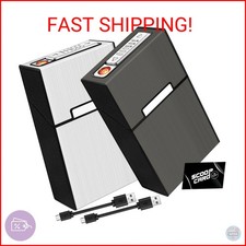 roygra Cigarette Case with Lighter 2 Pack , 85mm King Size Magnetic Switch 20 C