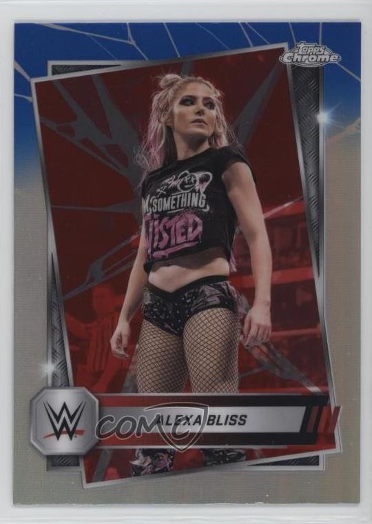 2025 Topps Chrome WWE Red & Blue Refractor Alexa Bliss #107 19kz