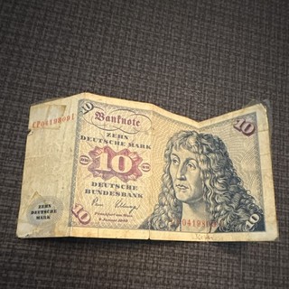 10 Deutsche Mark Banknote Deutsche Bundesbank 1969/1980 Goethe Segelschiff
