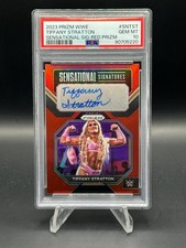 2023 WWE Prizm TIFFANY STRATTON Sensational Signatures Red /99 PSA 10 #SNTST