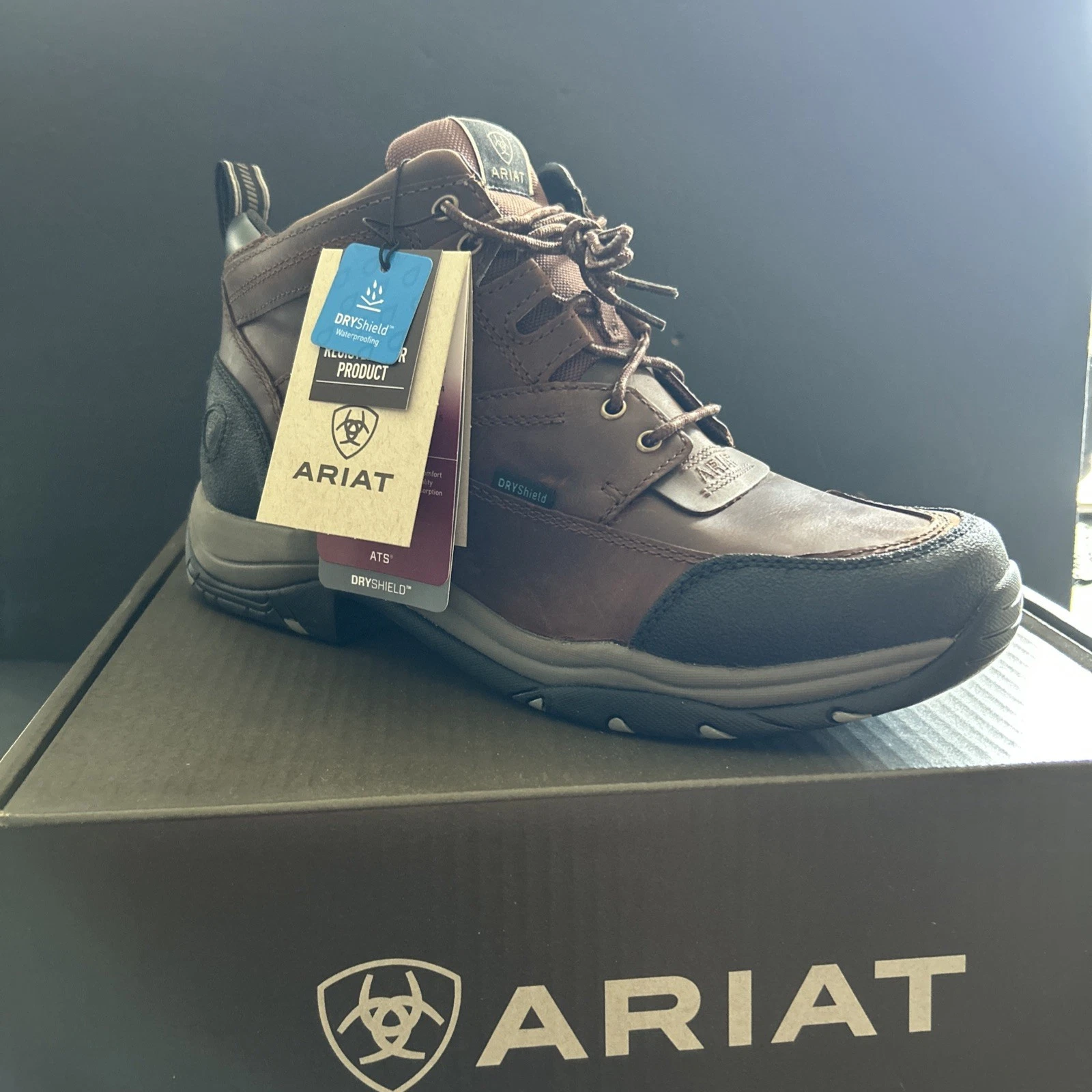 ARIAT TERRAIN H20 COPPER LEATHER WATERPROOF HIKING BOOTS 12 M
Opens in a new window or tab