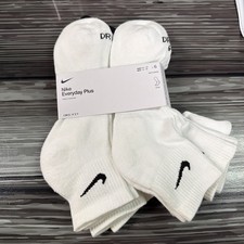 Nike Everyday Plus Cushion Drifit Men's Ankle Socks, Size Large WH TE 6pairs