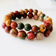 Wholesale Smooth Natural Picasso Stone Beads Round Loose Beads 4mm 6mm 8mm 10mm